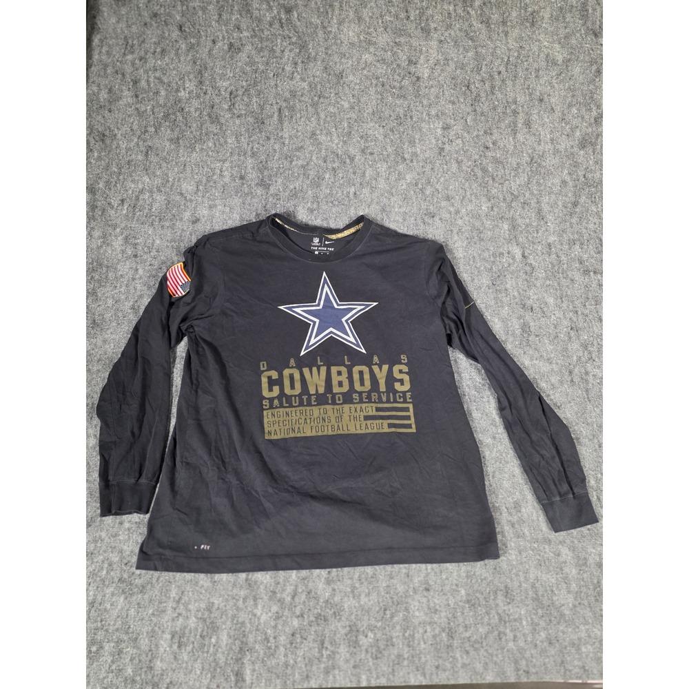 Nike Dallas Cowboys Salute To Service Long Sleeve T Shirt Mens XL Black 2020